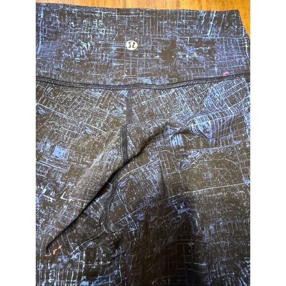 Lululemon Wunder Under Hi Rise Tight Womens 2 City Lights Multi Black Blue Yoga - Picture 5 of 6